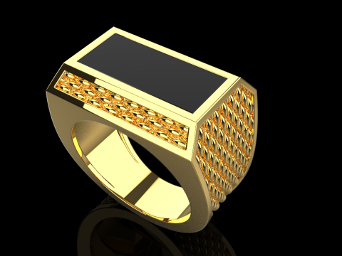 Enamel signet ring model 1021 3D 프린트 모델