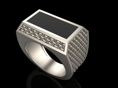 Enamel signet ring model 1021 3D 프린트 모델