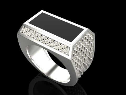 Enamel signet ring model 1021 3D 프린트 모델