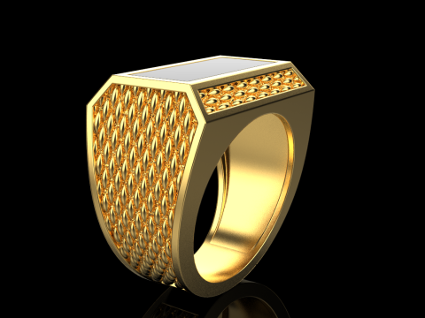 Enamel signet ring model 1021 3D 프린트 모델