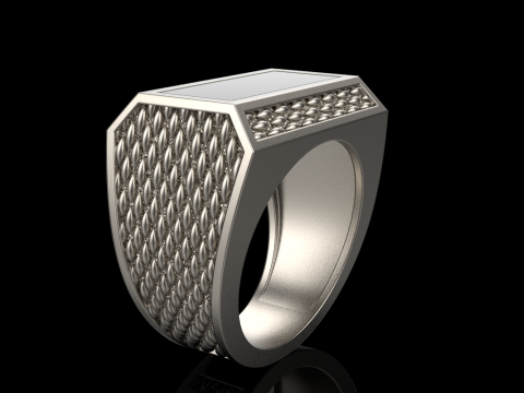 Enamel signet ring model 1021 3D 프린트 모델