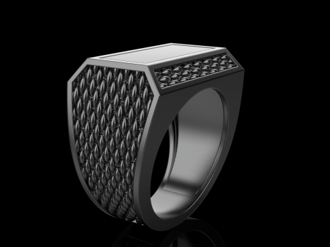 Enamel signet ring model 1021 3D 프린트 모델