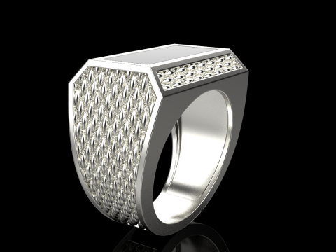 Enamel signet ring model 1021 3D 프린트 모델