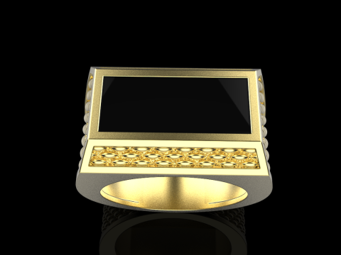 Enamel signet ring model 1021 3D 프린트 모델