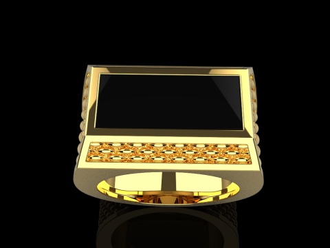 Enamel signet ring model 1021 3D 프린트 모델