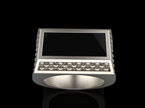 Enamel signet ring model 1021 3D 프린트 모델