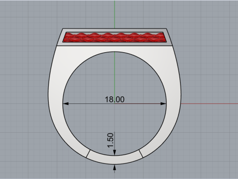 Enamel signet ring model 1021 3D 프린트 모델