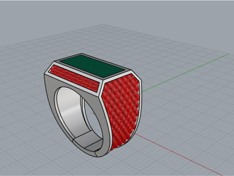 Enamel signet ring model 1021 3D 프린트 모델