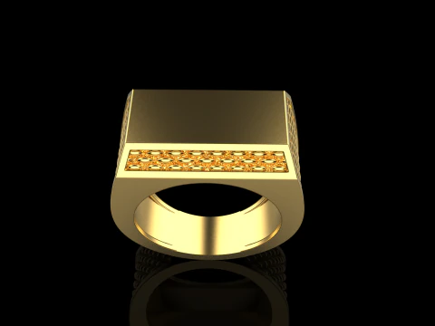 Signet ring model 1020 3D Print Model