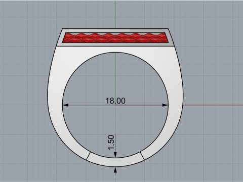 Signet ring model 1020 Modello di stampa 3D