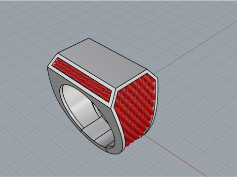 Signet ring model 1020 Modello di stampa 3D