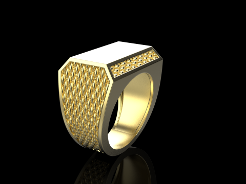 Signet ring model 1020 Modello di stampa 3D