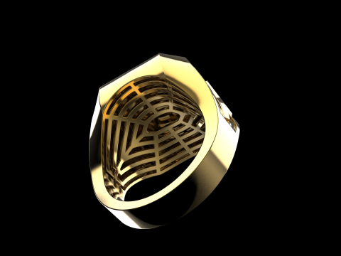 Initial signet ring model 1019 Modelo de Impressão 3D