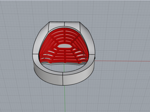 Initial signet ring model 1019 Modelo de Impressão 3D