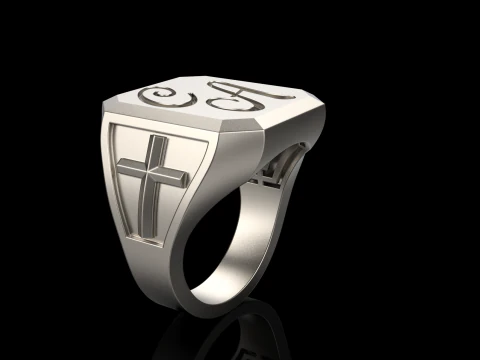 Initial signet ring model 1019 3D Print Model