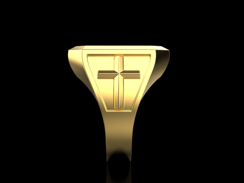 Initial signet ring model 1019 Modelo de Impressão 3D