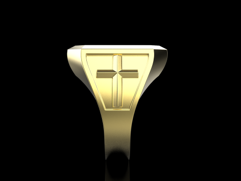 Initial signet ring model 1019 Modelo de Impressão 3D