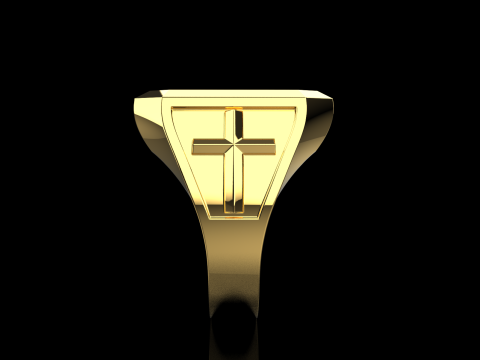 Initial signet ring model 1019 Modelo de Impressão 3D
