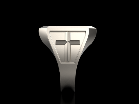 Initial signet ring model 1019 Modelo de Impressão 3D