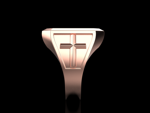 Initial signet ring model 1019 Modelo de Impressão 3D