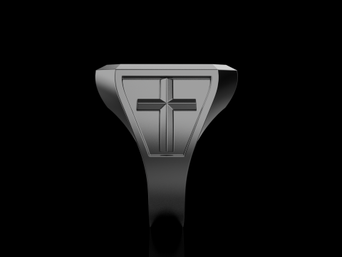 Initial signet ring model 1019 Modelo de Impressão 3D