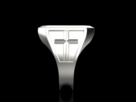 Initial signet ring model 1019 Modelo de Impressão 3D