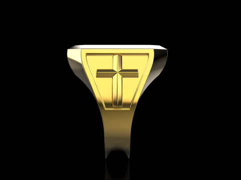 Initial signet ring model 1019 Modelo de Impressão 3D
