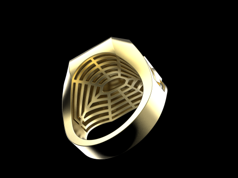 Initial signet ring model 1019 Modelo de Impressão 3D