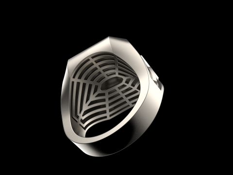 Initial signet ring model 1019 Modelo de Impressão 3D