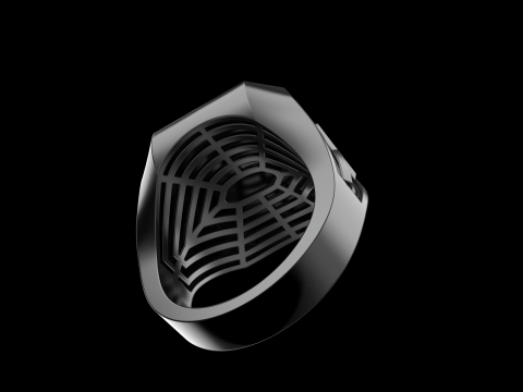 Initial signet ring model 1019 Modelo de Impressão 3D