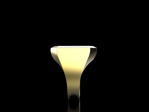 Initial signet ring model 1018 3D Принт Модель