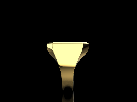 Initial signet ring model 1018 3D Принт Модель