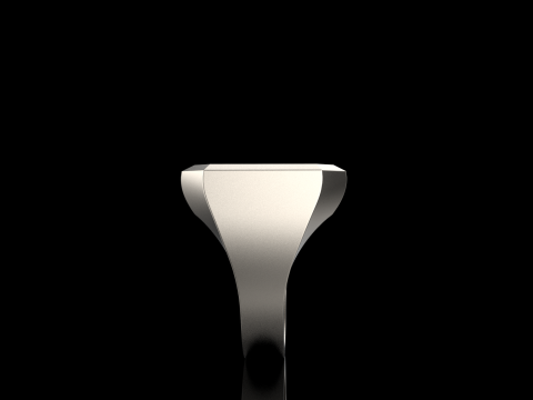 Initial signet ring model 1018 3D Принт Модель