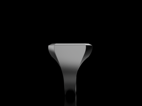 Initial signet ring model 1018 3D Принт Модель