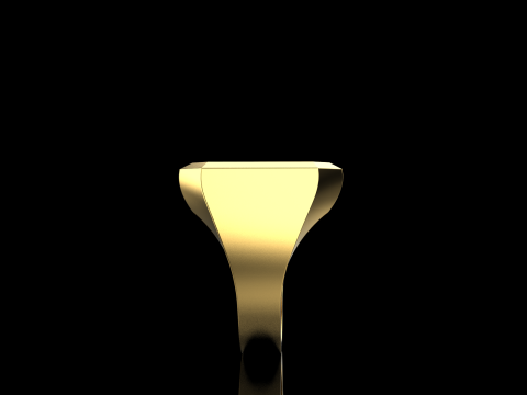 Initial signet ring model 1018 3D Принт Модель