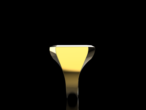 Initial signet ring model 1018 3D Принт Модель