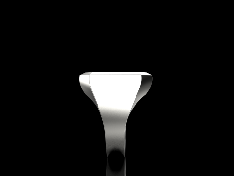 Initial signet ring model 1018 3D Принт Модель