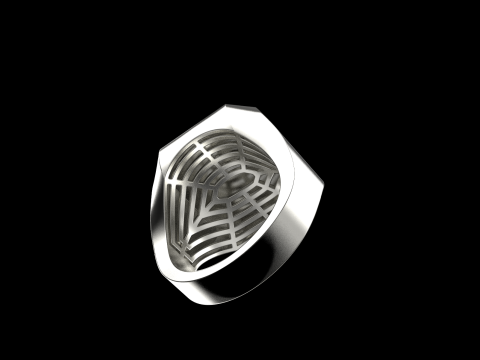 Initial signet ring model 1018 3D Принт Модель