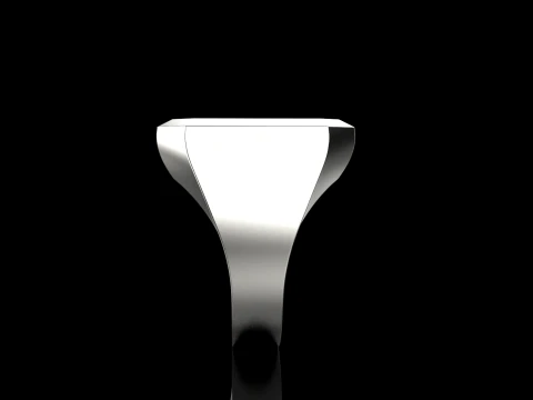 Initial signet ring with enamel model 1017 3D Print Model