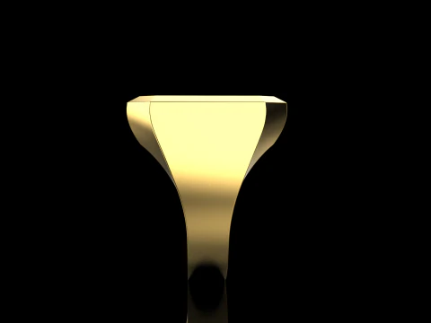 Initial signet ring with enamel model 1017 3D Print Model