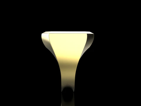 Initial signet ring with enamel model 1017 3D Print Model
