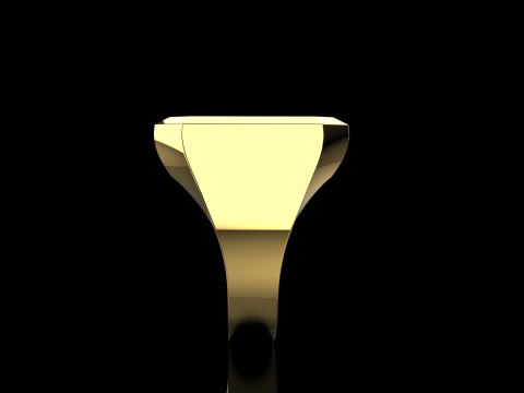 Initial signet ring with enamel model 1017 Modelo de impresión 3D