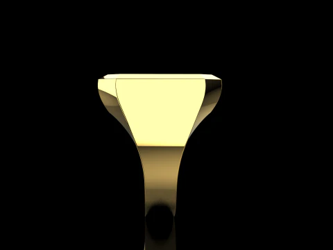Initial signet ring with enamel model 1017 3D Print Model