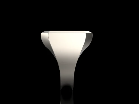 Initial signet ring with enamel model 1017 3D Print Model