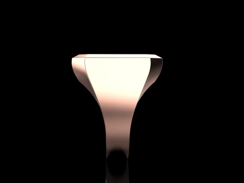 Initial signet ring with enamel model 1017 3D Print Model