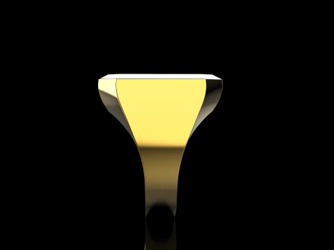 Initial signet ring with enamel model 1017 3D Print Model