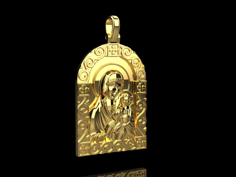 St Mary pendant model 1016 3D-printmodel