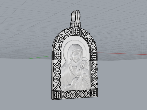 St Mary pendant model 1016 3D-printmodel