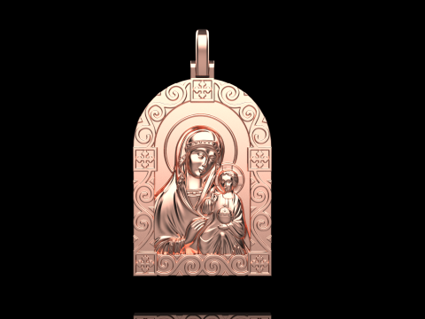St Mary pendant model 1016 3D-printmodel