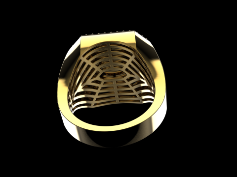 Initial signet ring model 1015 3D 打印模型